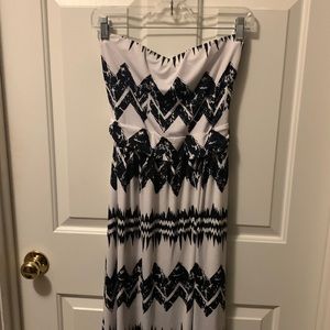 Strapless maxi dress
